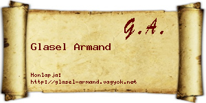 Glasel Armand névjegykártya